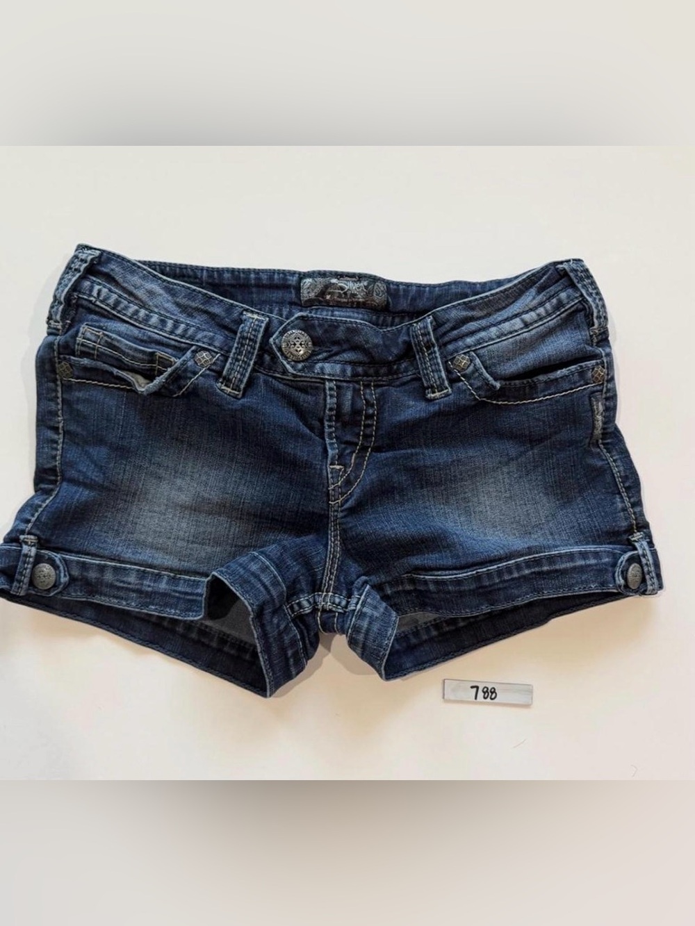 Silver Jeans Co. Women's Denim Shorts - Thick Stitch Signature Pocket